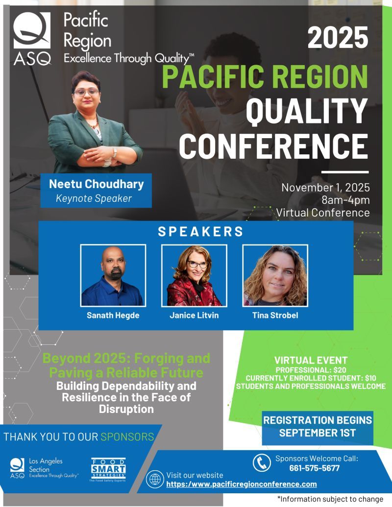 6th Annual Pacific Region Quality Conference (PRQC)
